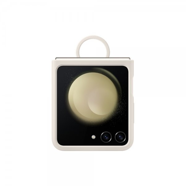 Samsung Original Galaxy Z Flip 5 Skal Silicone Case with Ring Cream