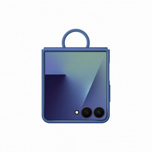 Samsung Original Galaxy Z Flip 7 Skal Ring Case Silicone Blå