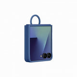 Samsung Original Galaxy Z Flip 7 Skal Ring Case Silicone Blå