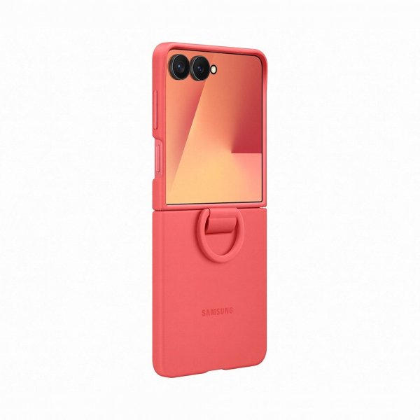 Samsung Original Galaxy Z Flip 7 Skal Ring Case Silicone Röd