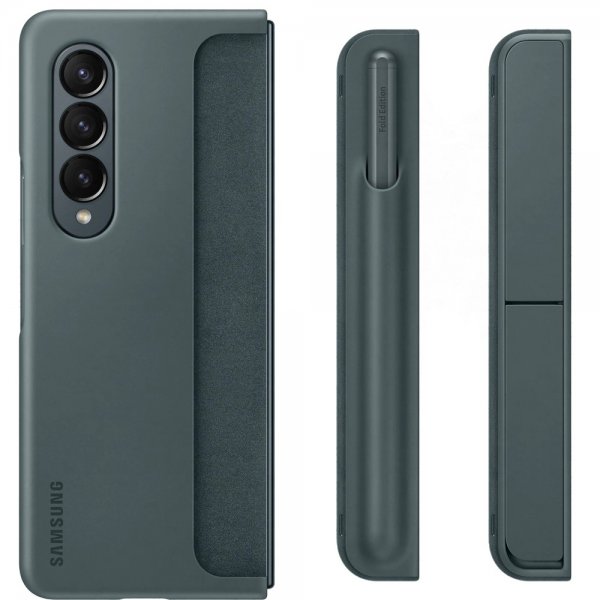 Samsung Original Galaxy Z Fold 4 Fodral Standing Cover with Pen Graygreen