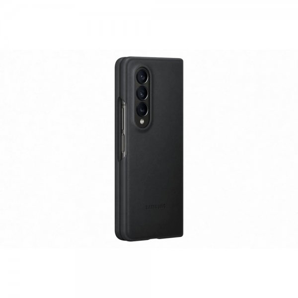 Samsung Original Galaxy Z Fold 4 Skal Leather Cover Svart
