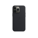 Apple Original iPhone 13 Pro Skal Leather Case MagSafe Midnatt