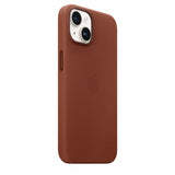 Apple Original iPhone 14 Plus Skal Leather Case MagSafe Umbra
