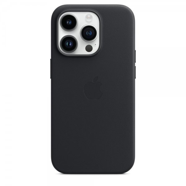 Apple Original iPhone 14 Pro Max Skal Leather Case MagSafe Midnatt