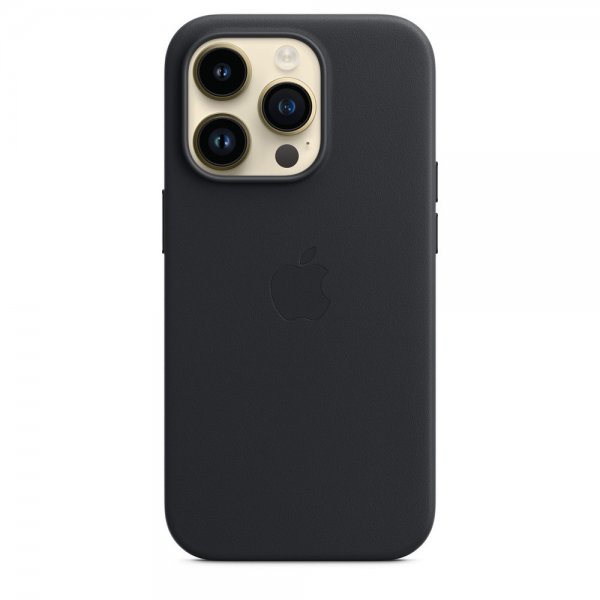 Apple Original iPhone 14 Pro Max Skal Leather Case MagSafe Midnatt