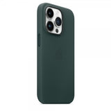 Apple Original iPhone 14 Pro Skal Leather Case MagSafe Skogsgrön