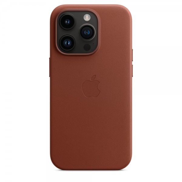 Apple Original iPhone 14 Pro Skal Leather Case MagSafe Umbra
