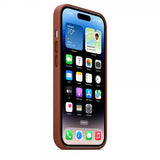 Apple Original iPhone 14 Pro Skal Leather Case MagSafe Umbra