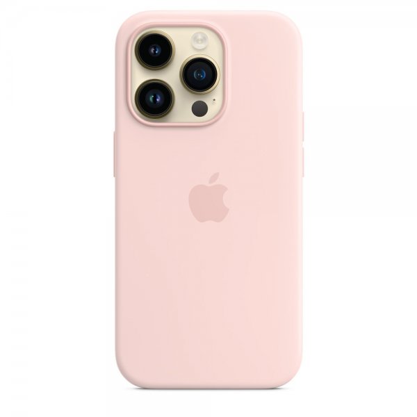 Apple Original iPhone 14 Pro Skal Silicone Case MagSafe Kritrosa