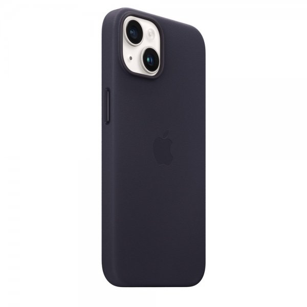 Apple Original iPhone 14 Skal Leather Case MagSafe Ink