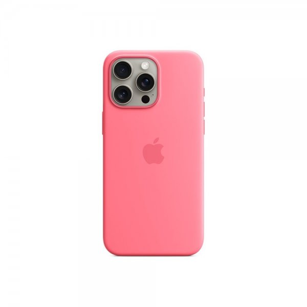 Apple Original iPhone 15 Pro Max Skal Silicone Case MagSafe Rosa