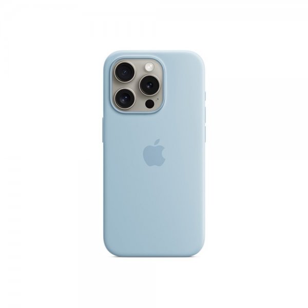 Apple Original iPhone 15 Pro Skal Silicone Case MagSafe Light Blue