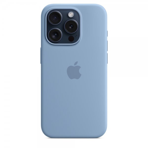 Apple Original iPhone 15 Pro Skal Silikon MagSafe Vinterblå