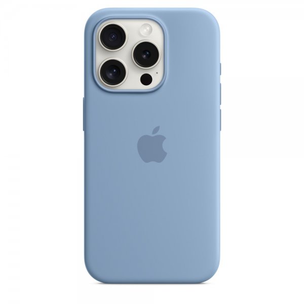 Apple Original iPhone 15 Pro Skal Silikon MagSafe Vinterblå