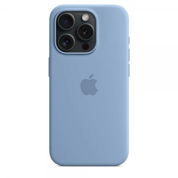 Apple Original iPhone 15 Pro Skal Silikon MagSafe Vinterblå