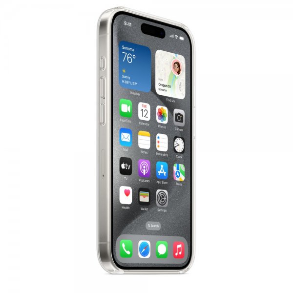 Apple Original iPhone 15 Pro Skal Transparent MagSafe