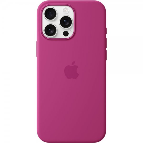 Apple Original iPhone 16 Pro Max Skal Silicone Case MagSafe Fuchsia