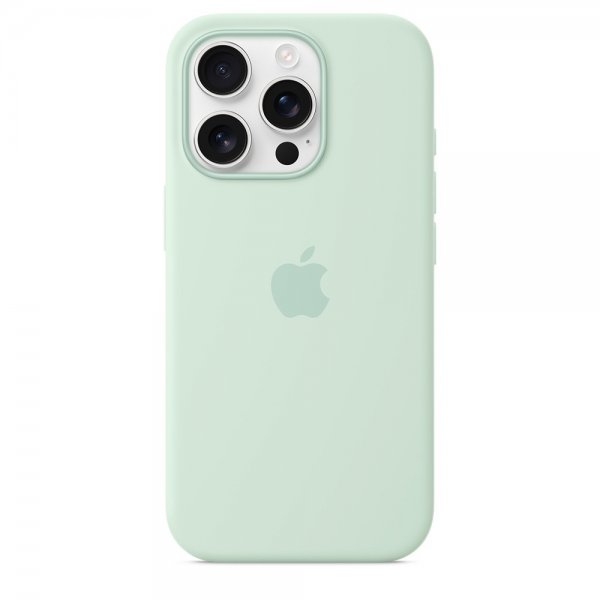 Apple Original iPhone 16 Pro Skal Silicone Case MagSafe Aquamarine