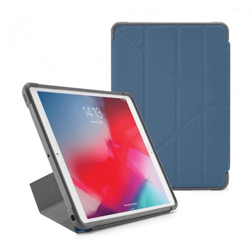 Pipetto iPad Air 2019 (gen 3)/iPad Pro 10.5 Fodral Origami Shield Marinblå