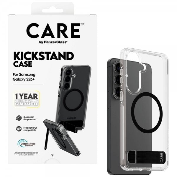 CARE by PanzerGlass Samsung Galaxy S26 Plus Skal Kickstand MagSafe Transparent