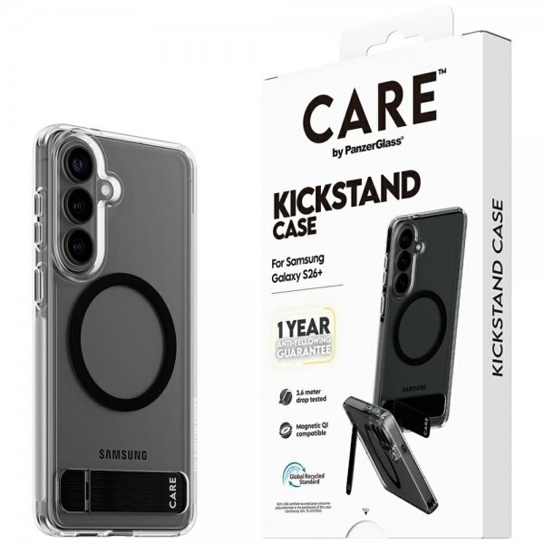 CARE by PanzerGlass Samsung Galaxy S26 Plus Skal Kickstand MagSafe Transparent
