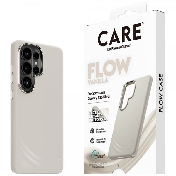 CARE by PanzerGlass Samsung Galaxy S26 Skal Flow MagSafe Vanilla