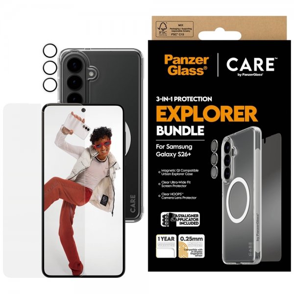 PanzerGlass Samsung Galaxy S26 Plus 3-in-1 Protection Bundle