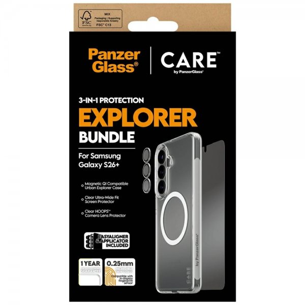 PanzerGlass Samsung Galaxy S26 Plus 3-in-1 Protection Bundle