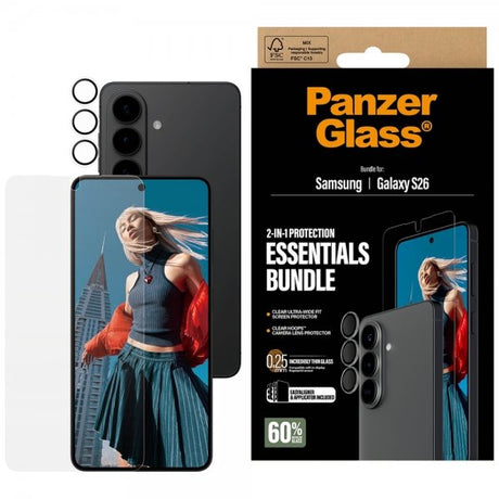PanzerGlass Samsung Galaxy S26 Skärmskydd och Kameraskydd 2-in-1 Bundle
