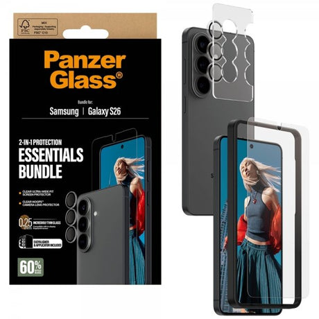 PanzerGlass Samsung Galaxy S26 Skärmskydd och Kameraskydd 2-in-1 Bundle