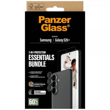 PanzerGlass Samsung Galaxy S26 Plus Skärmskydd och Kameraskydd 2-in-1 Bundle