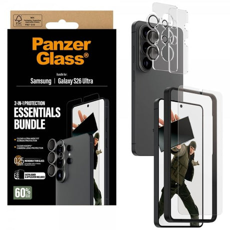 PanzerGlass Samsung Galaxy S26 Ultra Skärmskydd och Kameraskydd 2-in-1 Bundle