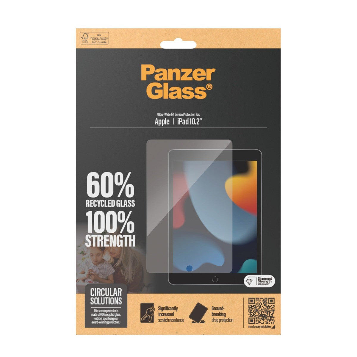 PanzerGlass iPad 10.2 (gen 7/8/9) Skärmskydd Ultra-Wide Fit