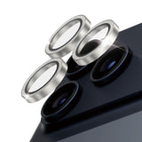 PanzerGlass iPhone 16 Pro/Pro Max/17 Pro/Pro Max Kameraskydd Hoops Glitter Silver