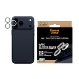 PanzerGlass iPhone 16 Pro/Pro Max/17 Pro/Pro Max Kameraskydd Hoops Glitter Silver