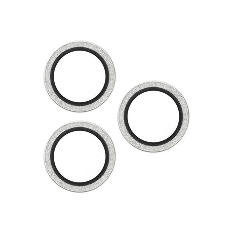 PanzerGlass iPhone 16 Pro/Pro Max/17 Pro/Pro Max Kameraskydd Hoops Glitter Silver