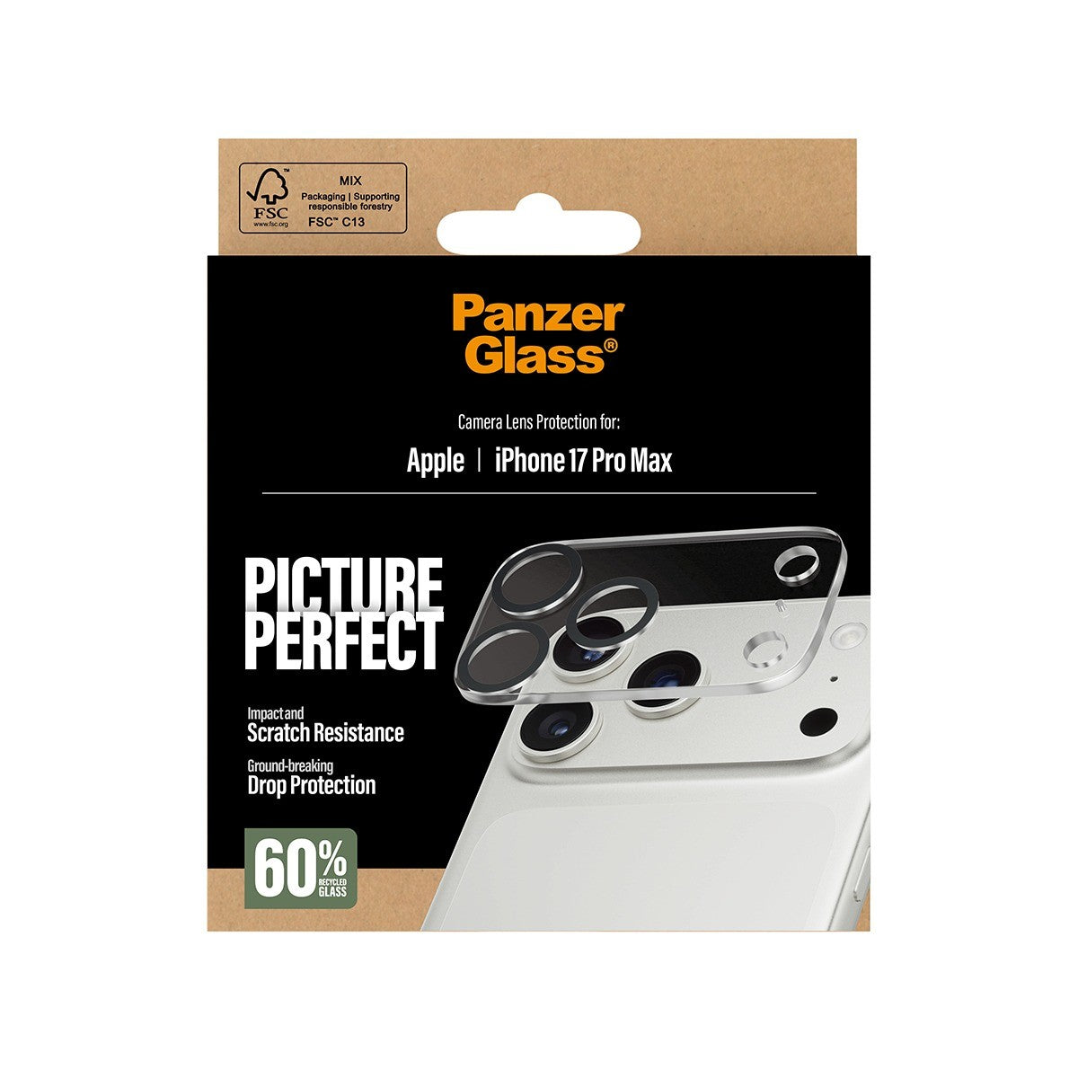 PanzerGlass iPhone 17 Pro Max Kameraskydd PicturePerfect