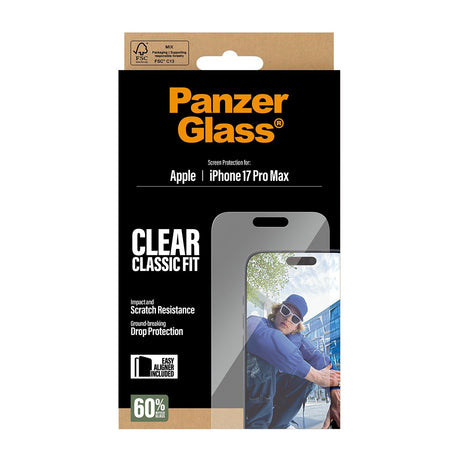 PanzerGlass iPhone 17 Pro Max Skärmskydd Classic Fit EasyAligner