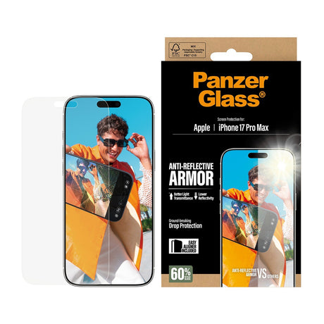 PanzerGlass iPhone 17 Pro Max Skärmskydd Ultra-Wide Fit Anti-reflective EasyAligner