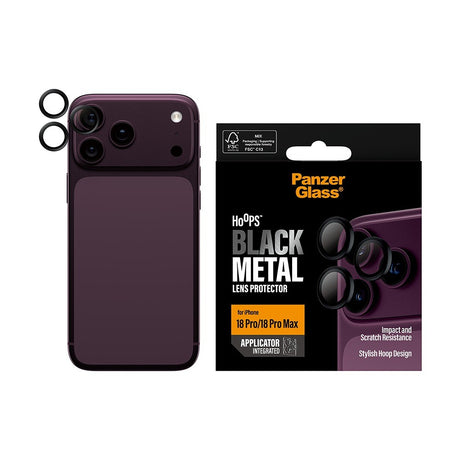 PanzerGlass iPhone 18 Pro/iPhone 18 Pro Max Kameraskydd Hoops Svart