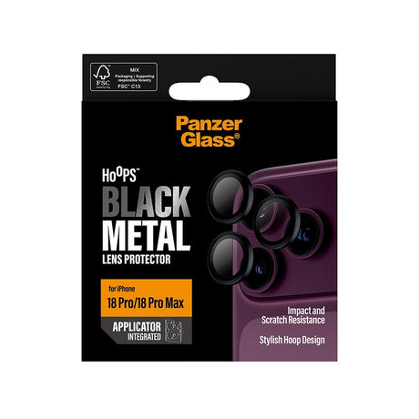 PanzerGlass iPhone 18 Pro/iPhone 18 Pro Max Kameraskydd Hoops Svart