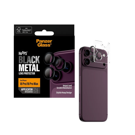 PanzerGlass iPhone 18 Pro/iPhone 18 Pro Max Kameraskydd Hoops Svart