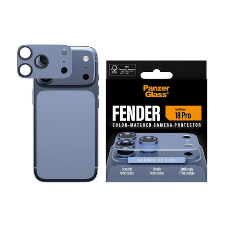 PanzerGlass iPhone 18 Pro Kameraskydd Fender Blå