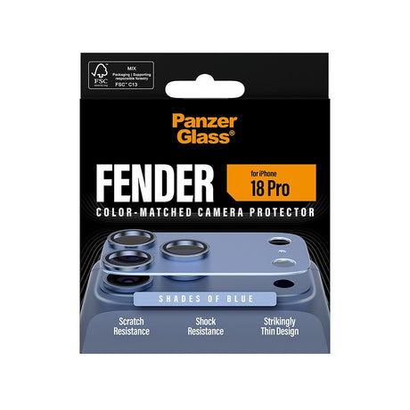 PanzerGlass iPhone 18 Pro Kameraskydd Fender Blå