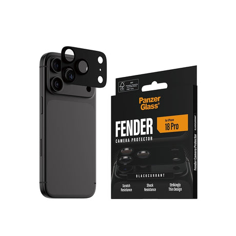 PanzerGlass iPhone 18 Pro Kameraskydd Fender Blackcurrant
