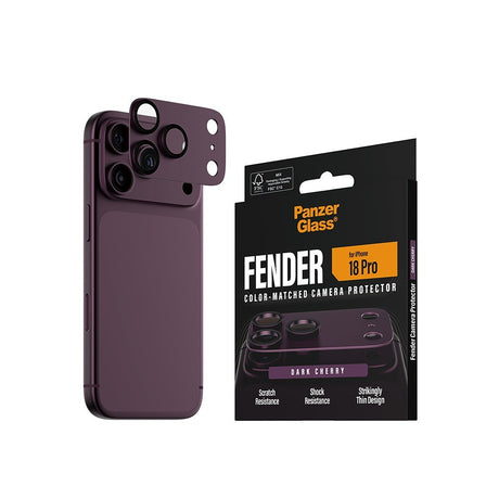 PanzerGlass iPhone 18 Pro Kameraskydd Fender Cherry