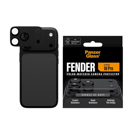 PanzerGlass iPhone 18 Pro Kameraskydd Fender Grå
