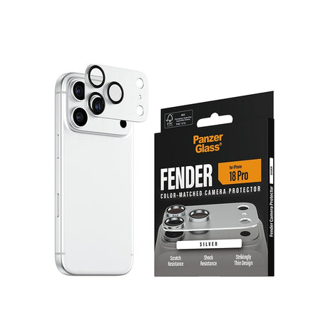 PanzerGlass iPhone 18 Pro Kameraskydd Fender Silver