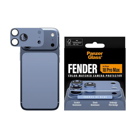 PanzerGlass iPhone 18 Pro Max Kameraskydd Fender Blå